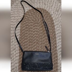 Kate Spade New York Black Glitter Crossbody Purse